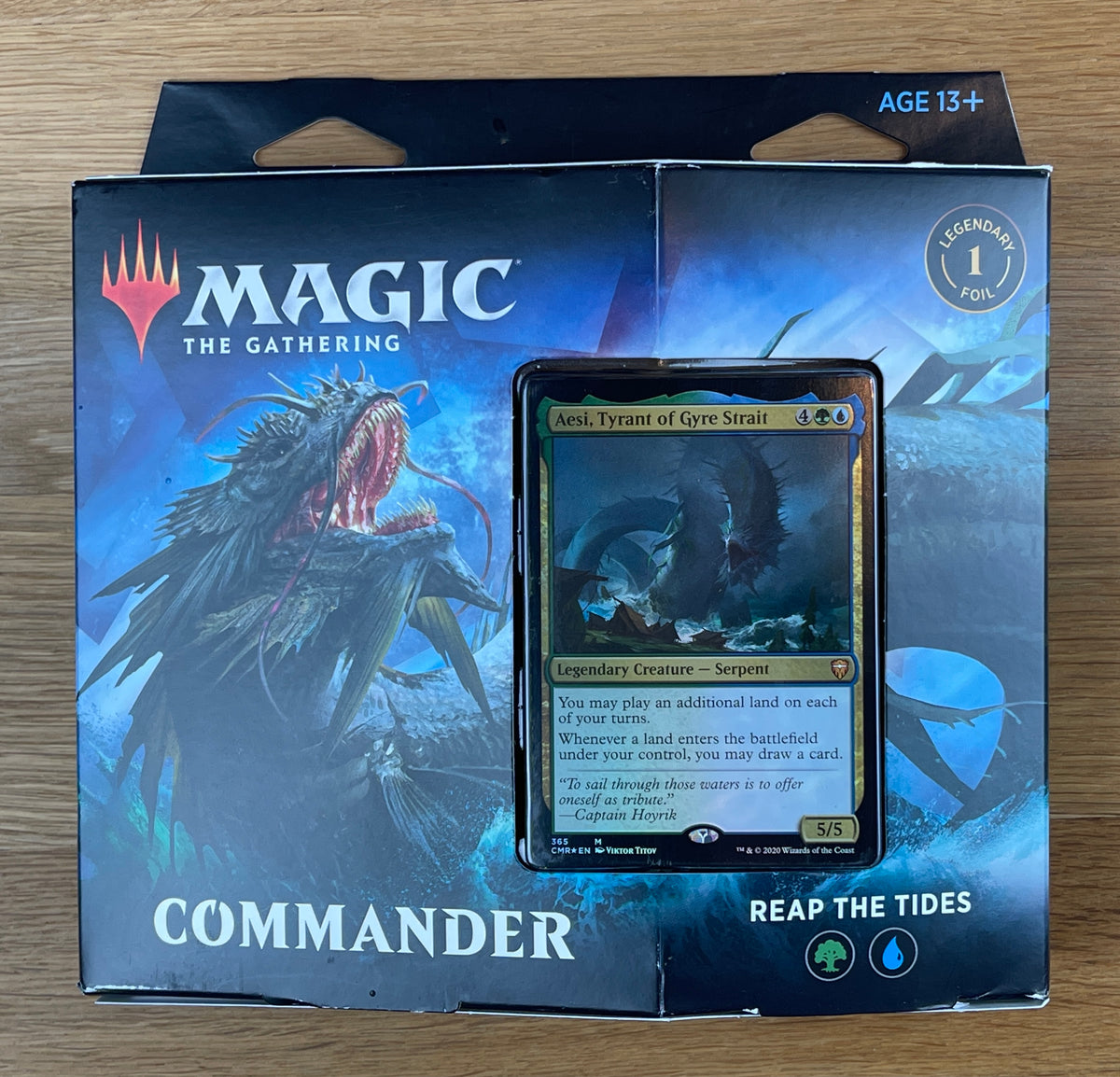 Magic The Gathering - Commander Legends, Commander Deck Reap the Tides, 100 cards, Acessórios