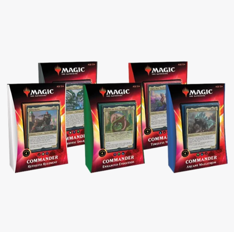 mtg enhanced evolution commander deck Pick up all five decks from Magic: The Gathering's Ikoria: Lair of Behemoths set for 35% off featuring a powerful legendary commander card designed to control the battlefield with fiery spells and relentless creatures Products MTGMoxBox