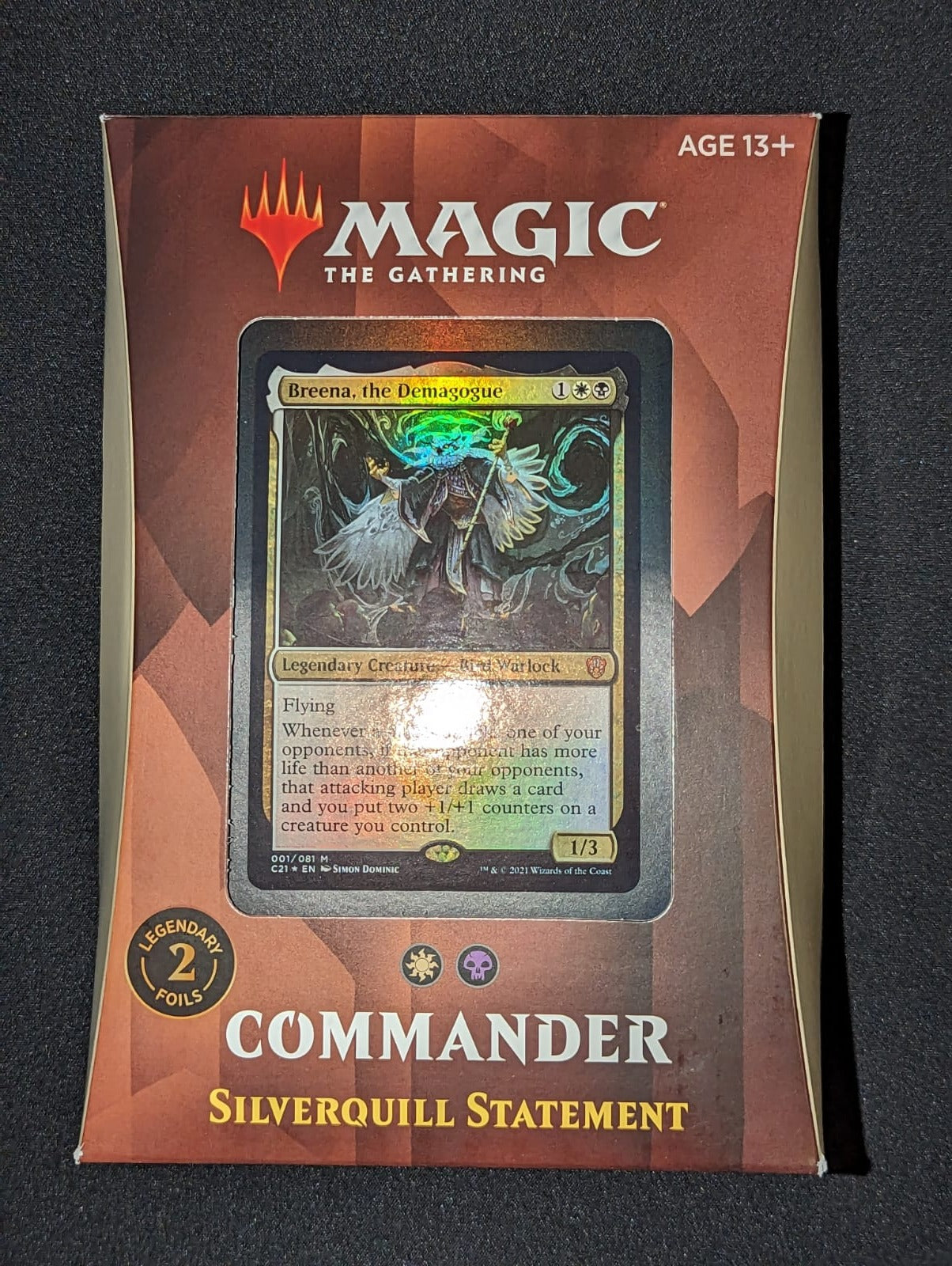Commander 2021 Deck - Silverquill Statement MTGMoxBox Commander 2021 Deck - Silverquill Statement MTGMoxBox